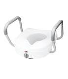 EZ Lock Raised Toilet Seat with Adjustable Arms
