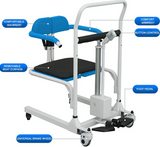 Ezee Life 4-in-1 Multifunctional Electric Lift, Shower & Commode Chair