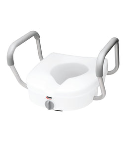 Carex EZ Lock Raised Toilet Seat with Adjustable Arms