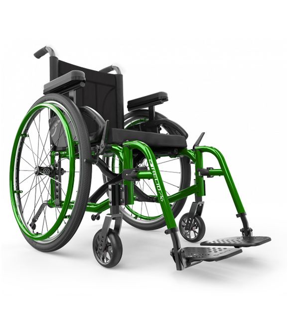 Lightweight shop folding wheelchair