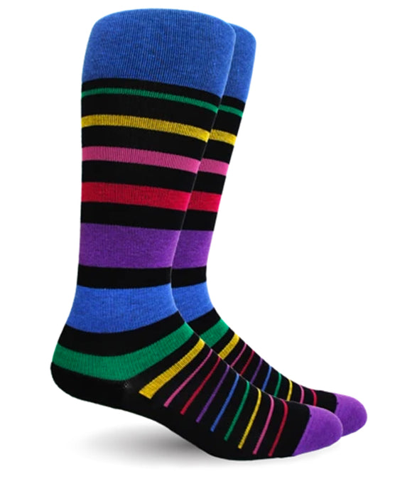Stripe Cotton Black Multi - Energy Socks